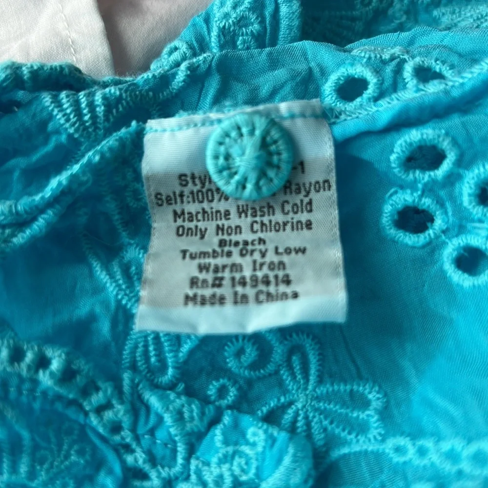 Johnny Was Zoya Harkyn Tunic in Clear Sky Blue Size XS - Picture 8 of 8